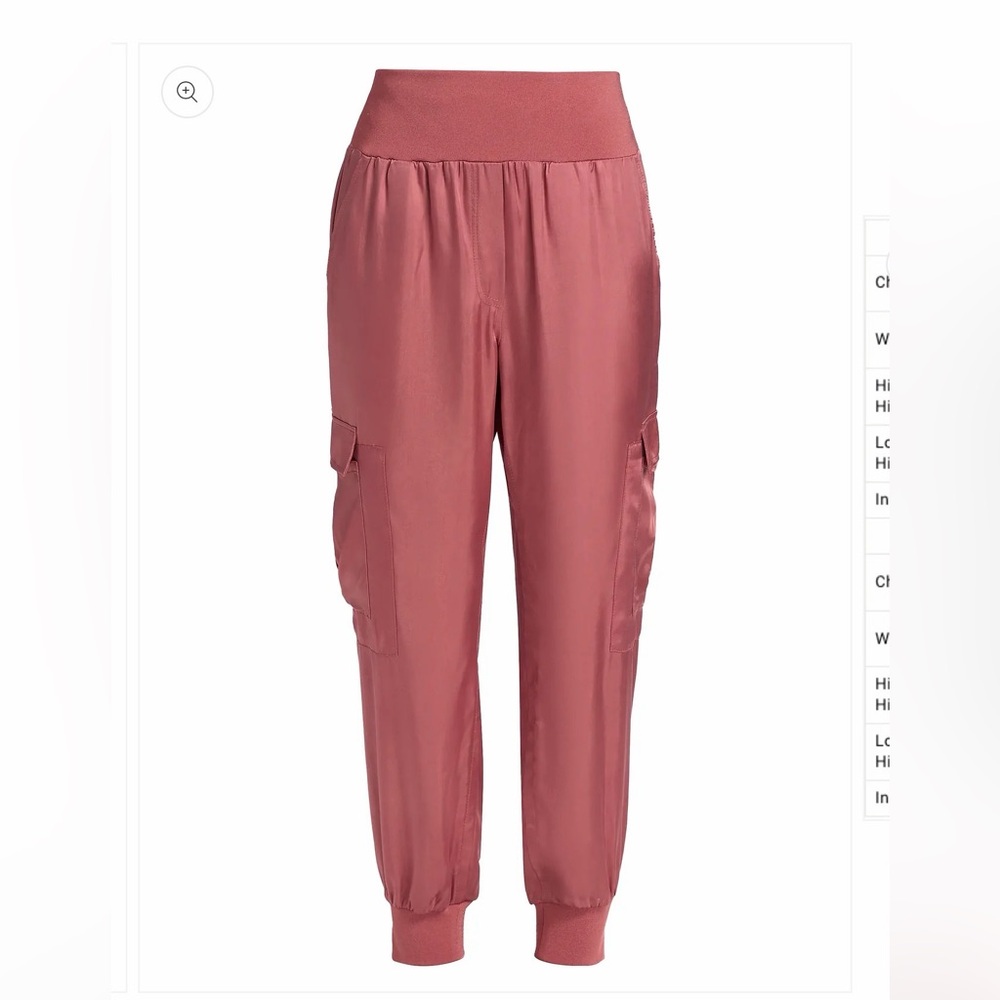 Women's Cinq A Sept Satin Cargo Jogger Pants